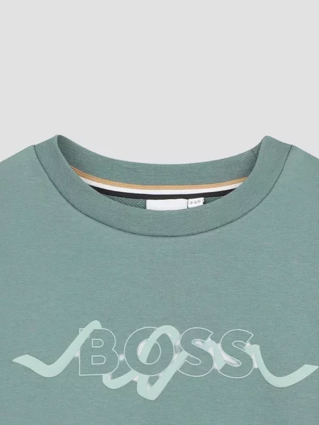 Детский свитшот Boss зеленый