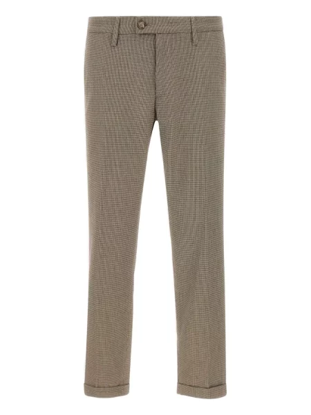 Kalhoty Re-hash s pepito vzorem hnědé