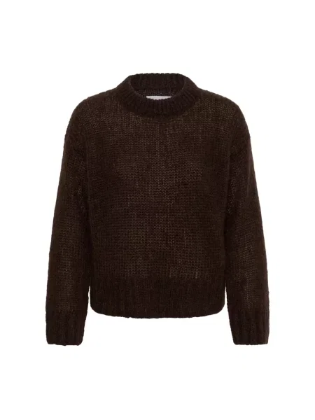 Dzianinowy sweter Part Two brązowy