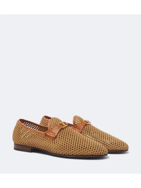 Pantofi loafer Valentino Garavani din piele bej