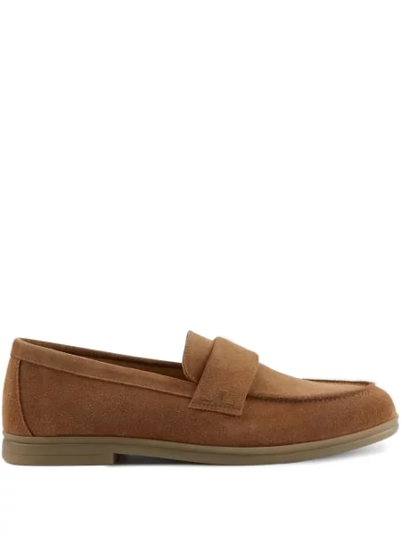 Pantofi loafer Paul & Shark din piele de căprioară maro