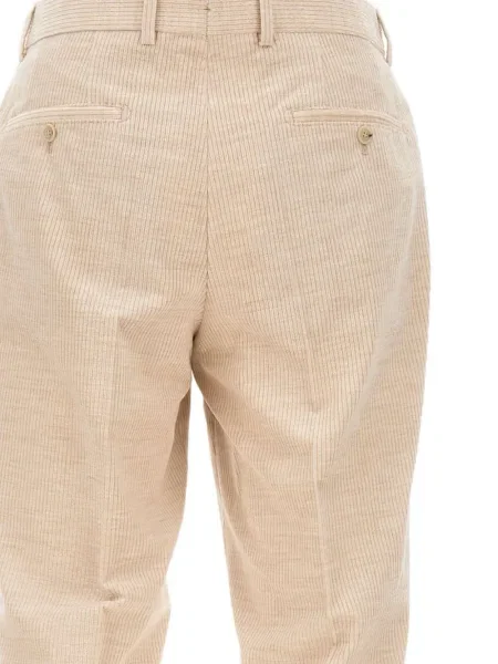 Pantaloni Boss de catifea cord plisate