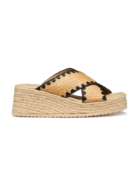 Geox espadrile wedges pentru femei D ALEMERIA bej
