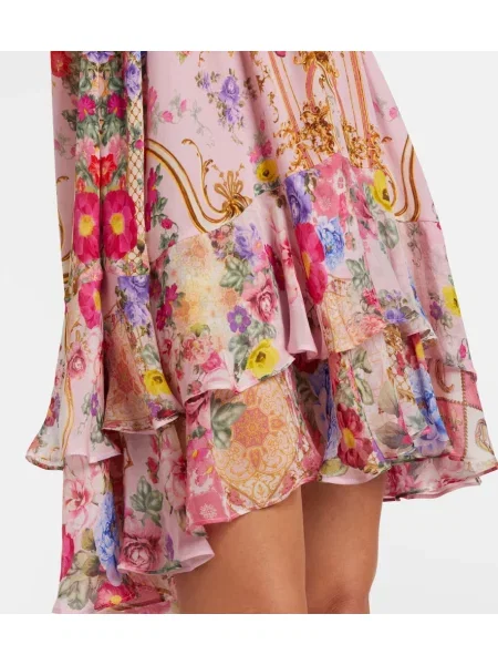 Rochie Camilla de mătase cu model floral