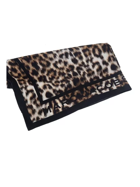 Jedwabna szal Marc Jacobs brązowa