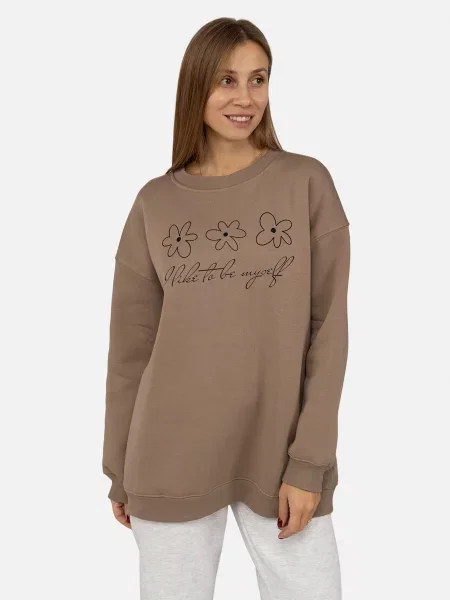 Світшот YUKI коричневий