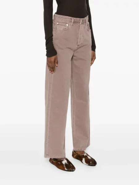 Pantaloni Agolde cu 5 buzunare maro