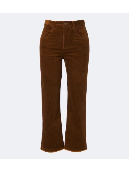 Decupat pantaloni Marant Etoile de catifea cord maro