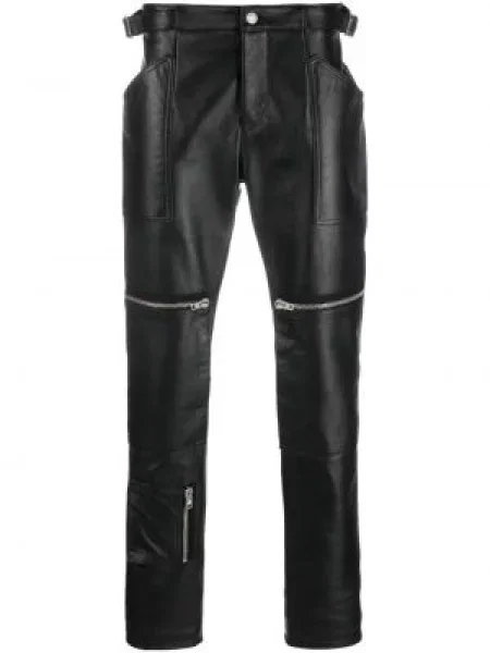 Pantaloni Moschino din piele