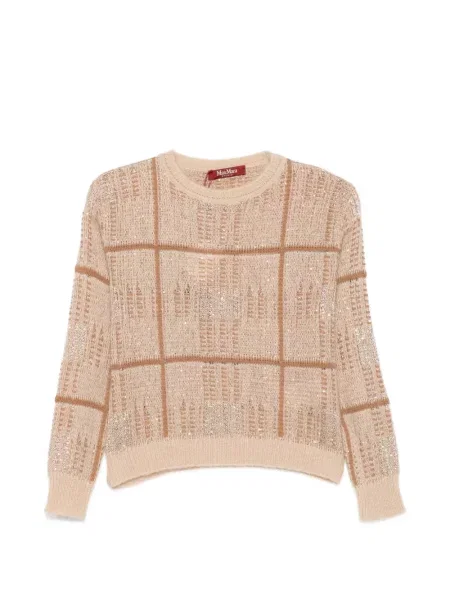 Pulover Max Mara cu paiete în carouri