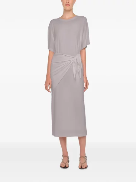 Scurt rochie midi Norma Kamali gri