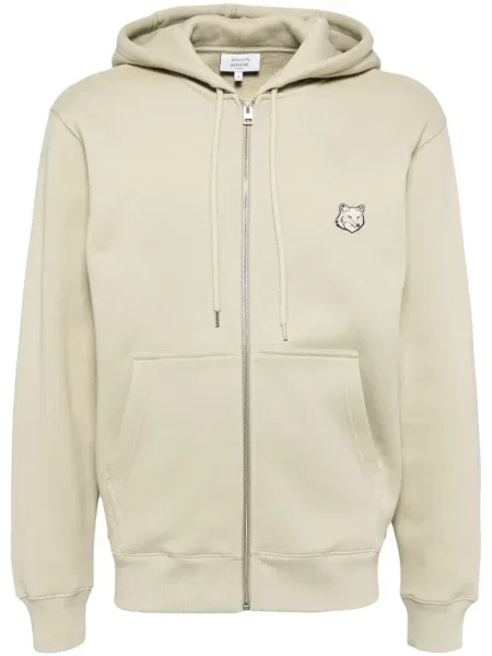 Bunda Maison Kitsuné s kapucí zelená