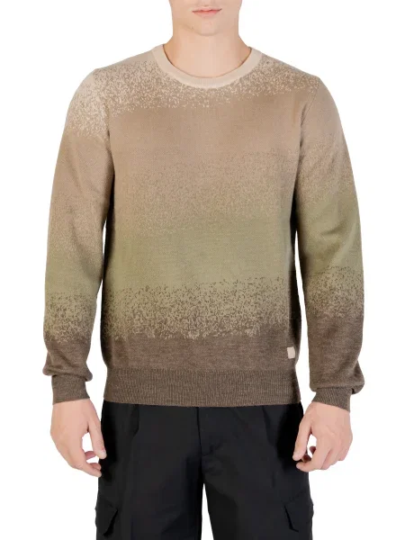 Pulover Gianni Lupo z okroglim izrezom rjava