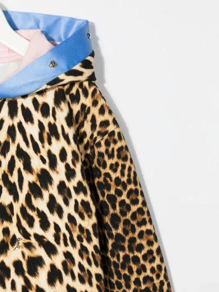 Bluza z kapturem dziecięca Roberto Cavalli brązowa