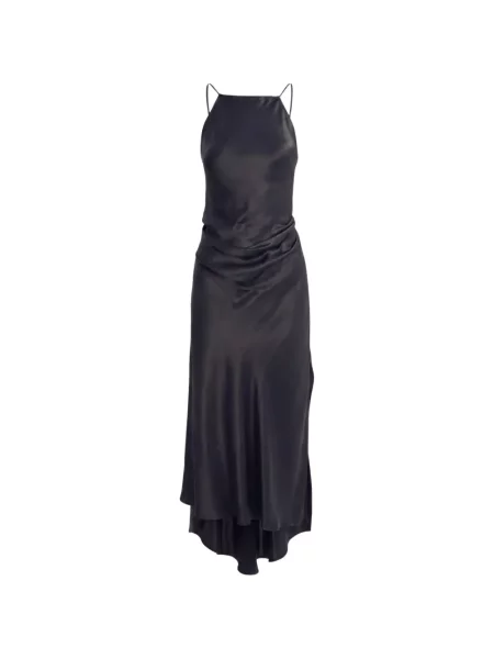 Rochie midi Irina Schrotter asimetrică negru