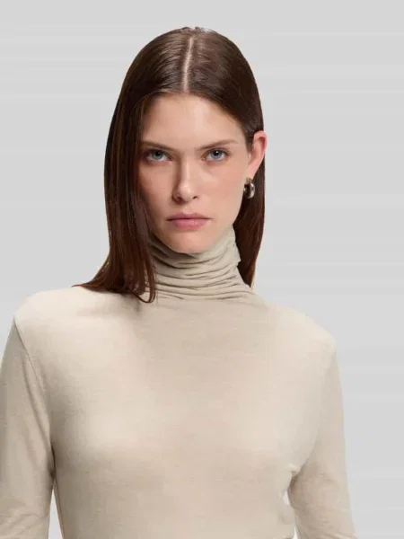 Bluzka z długim rękawem o kroju slim fit z mieszanka lyocellu i wełny model Elavus' Boss
