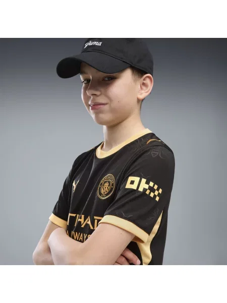 PUMA Młodzieżowa koszulka wyjazdowa Manchester City Odzież czarny