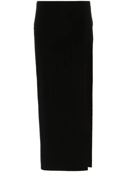 Fustă Norma Kamali cu crăpătură negru