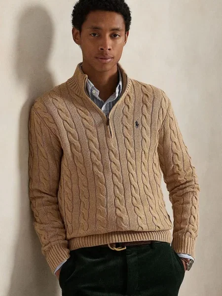 Polo Ralph Lauren pulover de cu turtleneck bordo