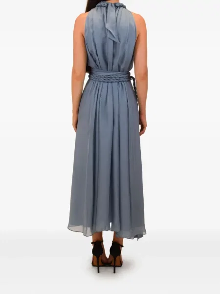 Rochie midi Azeeza până la genunchi de costum albastru