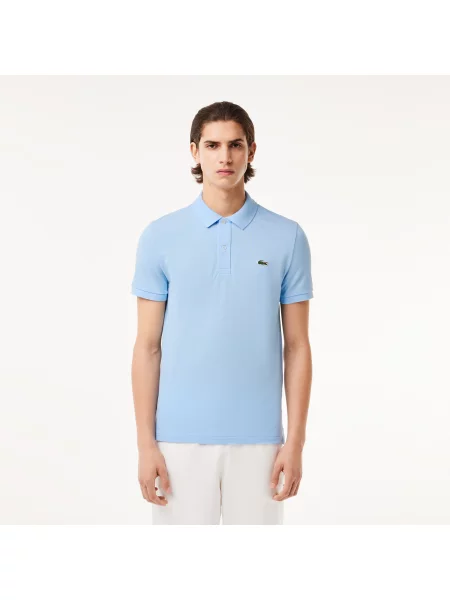 Lacoste Koszulka Polo Slim Fit Z Piki niebieska