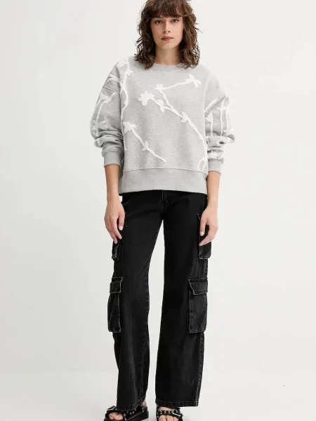 Кофта MUNTHE PAWI з аплікацією сірий