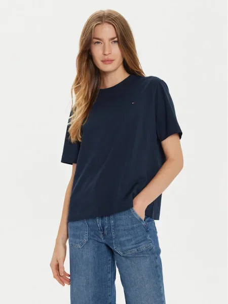 Tommy Hilfiger Tricou Modern Flag Bleumarin