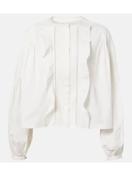 Bluză Isabel Marant cu volane alb