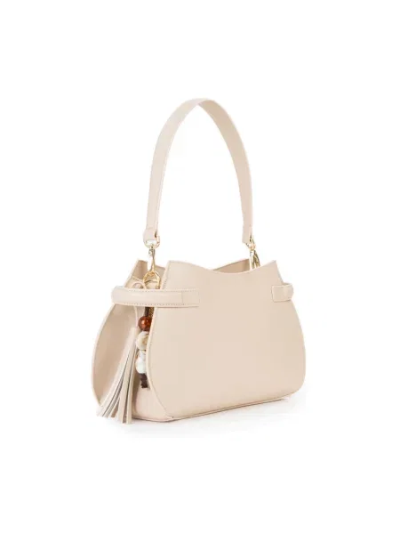 Torba na ramię z detal z logo model NIVALIS RE' Valentino Bags beżowa