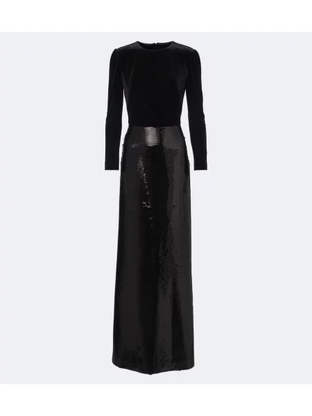 Rochie Monique Lhuillier de catifea negru