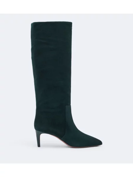 Cizme Paris Texas din piele de căprioară verde