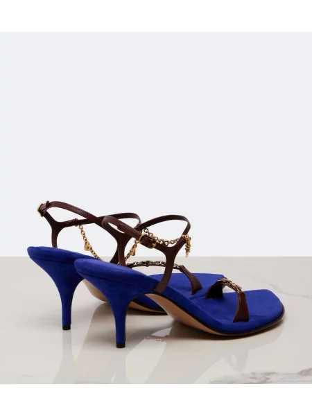 Sandale Chloé din piele violet