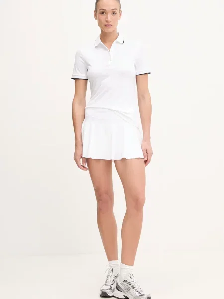 Tricou polo Lacoste stretch alb