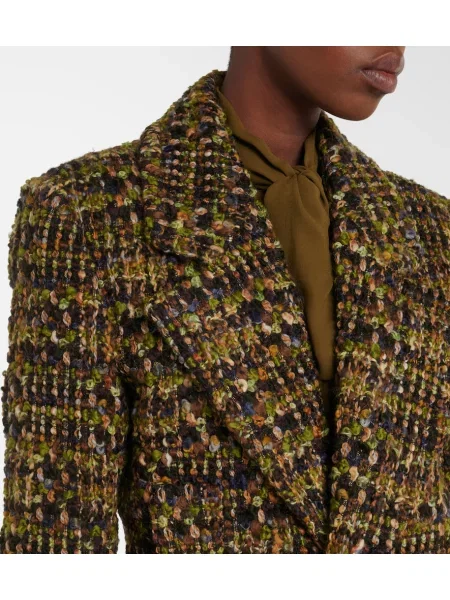 Geacă Saint Laurent de lână verde