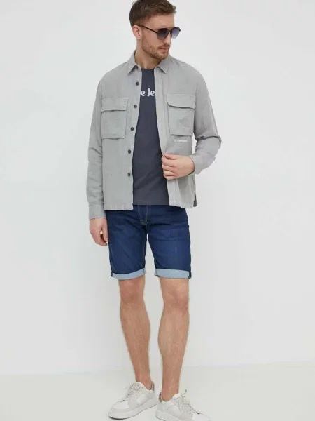 Kratka majica Pepe Jeans CLIFTON siva