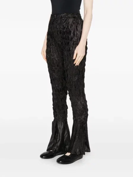 Pantaloni Gongdid Design cu volane negru