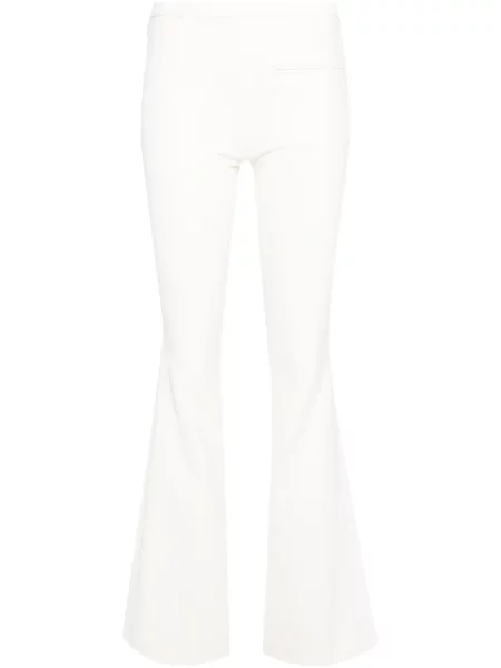 Pantaloni Courreges cu talie joasă alb