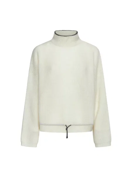 Sweter Brunello Cucinelli wełniany beżowy