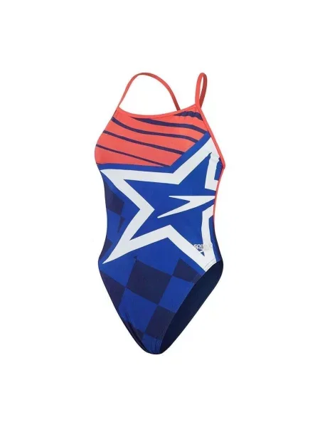 Kostium kąpielowy Speedo Placem Dig Vback czerwony