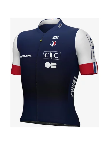Koszulka rowerowa damska French National Team Prime krótki rękaw nocny M niebieski