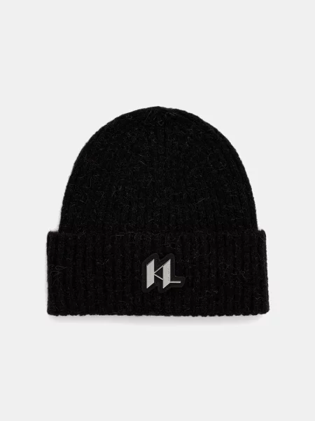 Karl Lagerfeld căciulă K/MONOGRAM negru alb