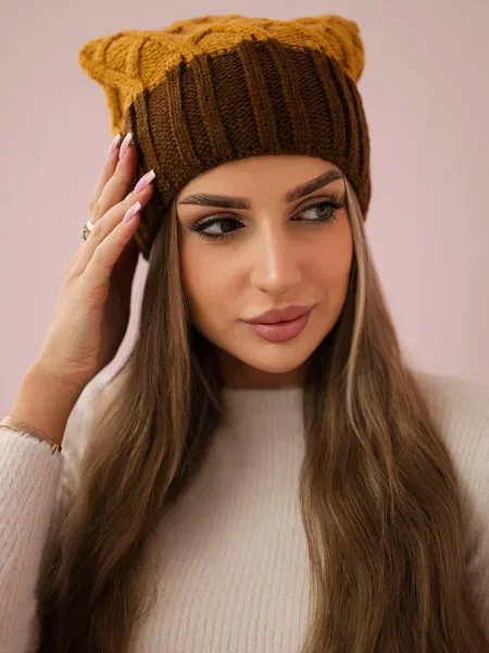 Șapcă Kesi din fleece melange maro