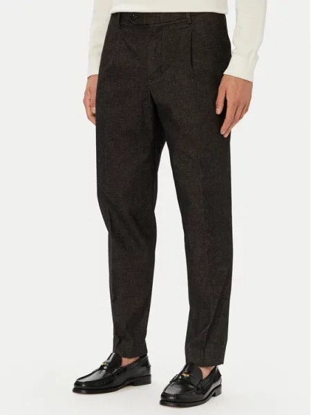 Tommy Hilfiger Παντελόνι υφασμάτινο Tapered Fit μαύρο