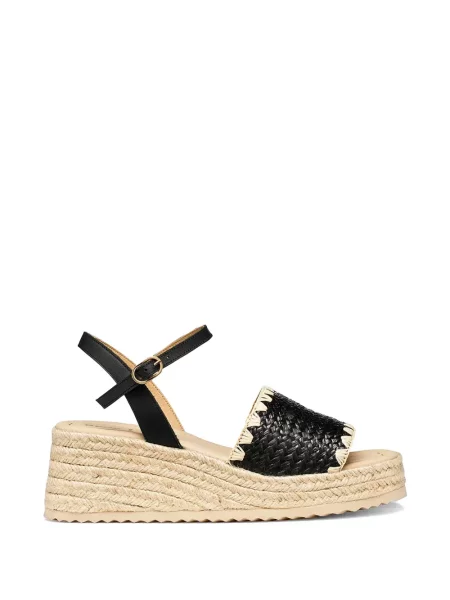 Espadrile Geox cu bretele negru