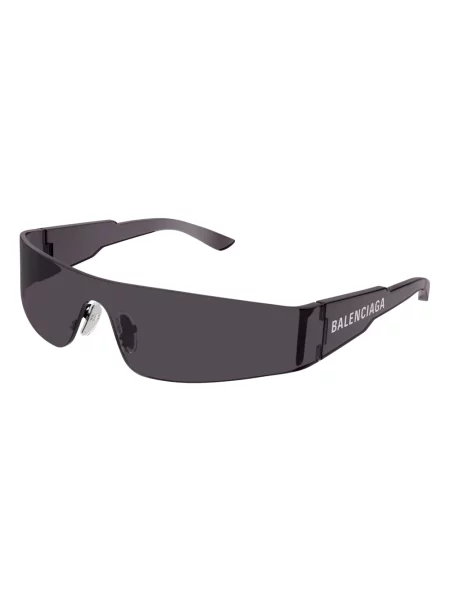 Lniane okulary przeciwsłoneczne Balenciaga Shield czarne
