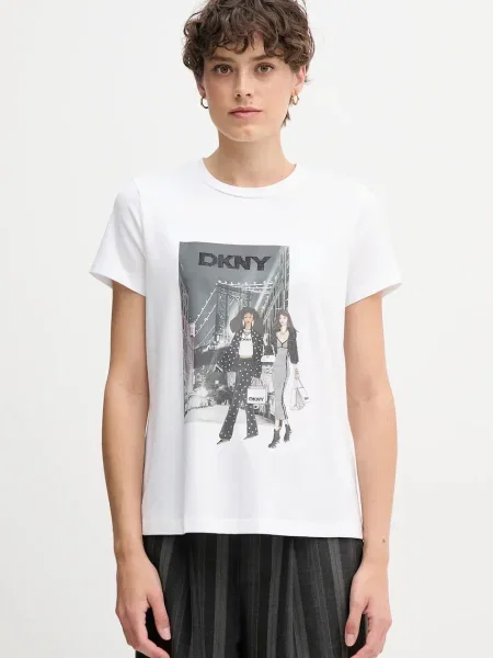 Плетен топ Dkny бяло
