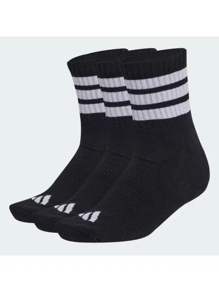 PONOŽKY 3 STRIPES CUSHIONED SPORTSWEAR MID CUT – 3 PÁRY bílé