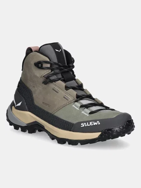 Salewa pantofi Puez Leather Mid PTX femei verde