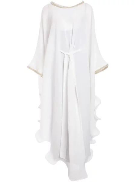 Sukienka Baruni z koralikami garniturowa biała