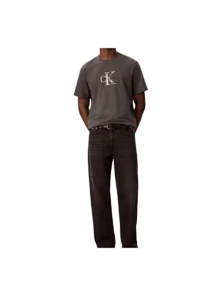 Tricou Calvin Klein Jeans gri
